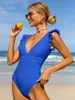 Women's Swimwear In-X Dark Blue Bikini Korean Style Push Up Beachwear For Women Swimsuit Bikinis 2024 Woman