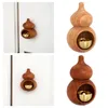 Dekorativa figurer butiksinnehavare klocka Lucky Gourd Gate Chime Entry Doorklockor Trä för garderob