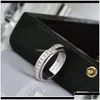 Band Rings Band Rings Jewelrys925 Sier Punk Ring With One Line Diamond For Women And Man Wedding Jewelry Gift Ps8809 Drop Delivery 202 Dhslw