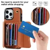 Pu Leather Phone Cover pour l'iPhone 2 en 1 portefeuille de cartes de sac de portefeuille Case mince pour Funda iPhone 13 12 11 14 Pro Max Mini avec longe