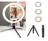 12W Pography Selfie Ring Light 260mm Dimmabable Camer Telefon Lambası Dolgu Işığı Masa Tripodları Telefon Tutucu T2001158348602