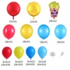 Décoration de fête rouge bleu jaune ballon arc garland kit 140pcs Carnival Clown thème pop-corn foil décorations d'anniversaire pour enfants