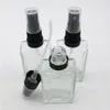 12pcs 1 унция духи/распылитель Cologne Пустое заработанное стеклянная бутылка Черная тампер.