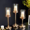 Candle Holders European Style Glass Metal Holder Nordic Luxury Modern Home Decor Wedding Table Centerpieces Gifts