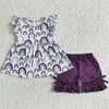 Vêtements Ensemble de vêtements pour bébés filles shorts de vache occidentale pour enfants de la mode