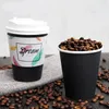 Coppe usa e getta cannucce 50 pezzi netti rossi spessa tazza di caffè 400 ml 500 ml 14 once 16 once di bere latte di carta da tè festa di compleanno bomboniere con coperchio