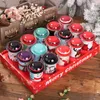 Wrap prezent 15PCS Świąteczne cukierki Jars Tin Snowman Święty Mikołaj butelki do przechowywania pudełka