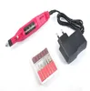 Forma de caneta rosa pedicure elétrica drill drill drill arte salão de manicure de manicure
