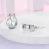 Hoop Earrings Fashionable 925 Sterling Silver Droplet Shaped Liquid Non Guizhou Women's Anniversary Jewelry Gift