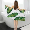 Towel Rectangle Swimming Bath Tropical Plants Pattern Printed Microfiber Swimwear Shower Blanket Beach Picnic Mat YJ0013