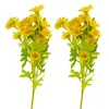 Flores decorativas 2 PCs Artificial Chrysanthemum Flower Adornamentos