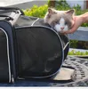 Cat Carriers Airline Zatwierdzony pies Pet Pies Soft Nosidełka 2 Side Extible Capible Torba Podróż na zewnątrz dla małych psów