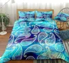 Bedding Sets Paisley Boho Duvet Cover Set Flower Romantic Blue Bohemia Home Textile Art Style Bedclothes Dropship