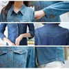 Vestes pour femmes Jeans Femmes 2024 Automne Ladies Jacket Mabots Femme Blue Long Manche Jaqueta Feminina Chaqueta Slim Denim