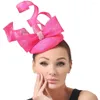Beretti Big Fillinery Affastori Donne Women Party Cappello da tè Bridal Sposato Eleganti Accessori Pink Heads Pink Accessori
