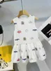 Top Baby Jirt Cartoon Match Impring Princess Robe Taille 100-160 cm Kids Designer Vêtements Summer High Quality Girls Partydress 24Pril