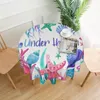 Table Cloth Cartoon Sea World Kitchen Dining Round Printed Tablecloth Holiday Party Decoration Home Accessories