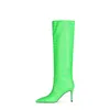 Boots, outono feminino, ponta-altura do calcanhar ultra-alto, Stone Verde 34-45 Tamanho do tubo alto 43 Sapatos femininos