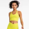 Lu Sport Bra Lemon Ll 14色セクシーな女性Fiess Sportswear Halter Bra Yoga Crop Tops Workout Sports Running Wear Woman Tank Topsベスト
