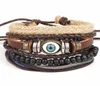 Nouveaux accessoires de mode Bracelets en cuir perles ancre Bracelets 34 PCS 1 Set Bracelet de bracelet à bracelets à tressage multicouche Men1111346