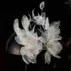 Coix de cheveux fil blanc Fleur Fleur Bridal Couchette esthétique Épingle à cheveux Clip de mariage Ornement