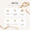 Ursteel Gold Bracelet Bracelet Womens Fashion - Lettre A-Z personnalisée Bracelet mignon adapté aux dames et aux filles bijoux en or Gift adapté aux filles