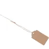 Enveloppe cadeau 100pcs Blank Kraft Jewelry Prix Label Tags String with 20m