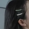 Clip per capelli Natural Hetian Jade Shorthwater Pearl for Women Girls Hairpins Barrettes Set Accessori per gioielli geometrici