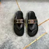 Designer Slides Slipper Sandal Lock It Flat Mule Mens Casual Shoes Flipflop Slide Slippers Summer Leather Slider Mules Flip Flops Comfort Flats Slides Shoe 38-44