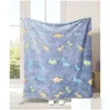 Blankets Dinosaur Luminous Blanket Childrens Birthday Bedroom Mermaid Butterfly Toy Soft Comfortable Magic Gift 230824 Drop Delivery Dhdcy