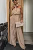 STYLISH LADY Elegant OL Rompers and Jumpsuits 2024 Summer Women Sleeveless Turn Down Collar Wide leg Party Solid Overalls