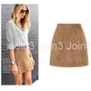 New design womens european fashion high waist a-line short suede leather short skirt plus size XSSMLXLXXL3XL