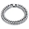 Men Bracelets Hand Chains Designer Bracelet Fashion Stainless Steel Punk Rock Chain Fom Mens Silver 6mm 8mm 10mm 12mm Width