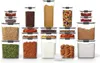 Бутылки для хранения BPA Бесплатные контейнеры с пищевыми продуктами с крышками в воздухе для кухни и организационных организаций из 20 Вт/ совок