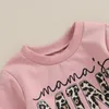 Kleidung Sets Kleinkind Baby Jungen Mädchen Outfits Mamas Mini Lustige Buchstaben Sweatshirt Pullover Langarm Tops Jogger Hosen zweiteilige