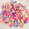 Akcesoria do włosów 100pcs/pudełko mini słodkie dziecko do włosów kolorowe dla dzieci krawat hair scrunchies elastyczne gumki dla dzieci akcesoria do włosów