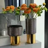 Vasi moderni vaso americano design di lusso di lusso in vetro oro piatto di frutta soggiorno decorazione di opere di arte nordica grande regalo di arredamento per la casa