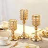 Candle Holders Nodic Gold Crystal Holder Wedding Decoration Table Centerpieces Candelabra Birthday Party Flower Vase Home Decor