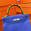 Top dames Designer Koalliy sac top dames Designer Keoliy Bag Nouveau 28 7T Blue électrique Limited Edition Little Bee Togo Skin High Quality Daily Practical Capaci