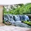 Tapisseries Forest Waterfall River Landscape Princeing Pattern Tapestry Home salon chambre de chambre de décoration murale Tissu de fond