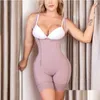 Women's Shapers Women Women Back Front Front Closure Side zamek błyskawiczny Fl Body Shaper POPARTUM Bodysuit Dostarczanie odzieży pod Dhrgn