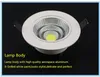 3W/5W/7W/10W/15W/20W COB LED Downlight Tak Spot Ljus hög ljusstyrka Plafond infälld downlight, varma/kalla vita lampor ll