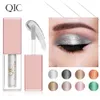 Qic qini kleurrijke acht kleuren glanzende oogschaduw vloeistof glanzende liggende zijdeworm lichte parel vloeistof oogschaduw make -up