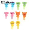 Forks 7/10Pcs Mini Cartoon Fruit Fork Children's Lunch Box Bento Stick Picks Salad Sushi Dessert