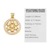 Colares pendentes Ocesrio fuchsia Crystal Heart para jóias de anel de borboleta de ouro com ouro jóias de anel CZ PDTB554