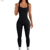 Women's Jumpsuits Rompers Womens one-piece track and field uniform seamless sportswear push ups fitness high waist and tight fitting sportswear WX