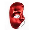 Phantom New Half Mask Mass Left of the Night Opera Men Men Men Marks أقنعة تنكرية أقنعة الكرة ملثمين في عيد الهالوين لوازم الاحتفالات