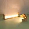 Plaques décoratives Base d'affichage LED de lampe à lampe à lampe à lampe légère à cadre en forme de U Wood