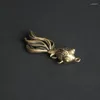 ネックレスのイヤリングは、一年以上のクリエイティブバッグクラフトが小さい真鍮製の金魚キーチェーンペンダントをセットします。