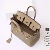 Tote Bag Togo Top Platinum Layer Cowhide Women's 2024 High-class Fashionable High-capacity Messenger 3OM3